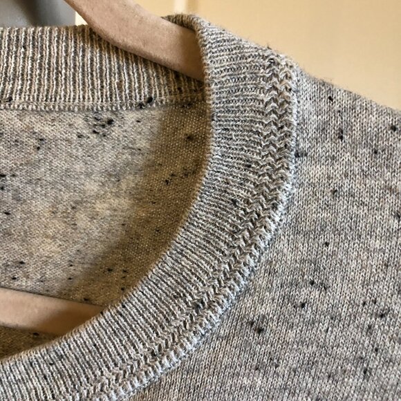 Knit for J. Crew Hanley Sweater Size Mens XL Silk Cotton Blend Light Grey - Picture 6 of 16